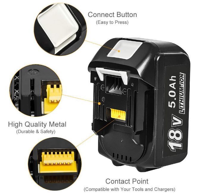 Makita Battery 18V 5AH Replacement Battery for Makita 2PCS