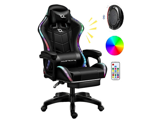 Gaming Chair with Footrest – RGB Gaming Chair with Speakers & Lights
