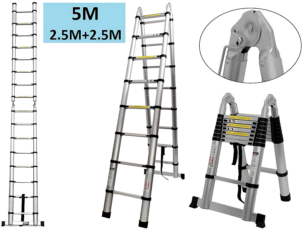 5m Multipurpose Telescopic Foldable Ladder