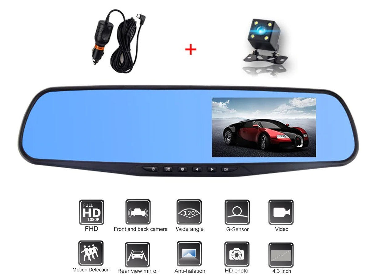 Car Dash Camera with Reverse Camera