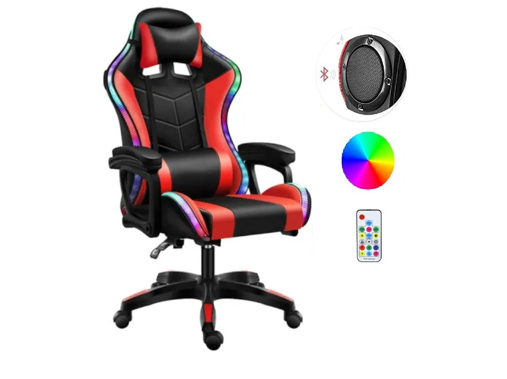 Gaming Chair with Footrest – RGB Gaming Chair with Speakers & Lights
