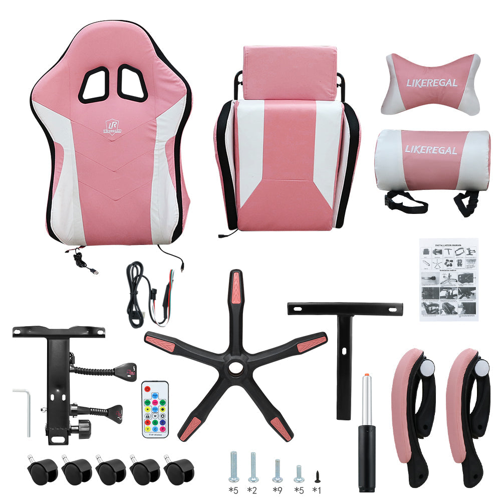 Gaming Chair with Footrest – RGB Gaming Chair with Speakers & Lights