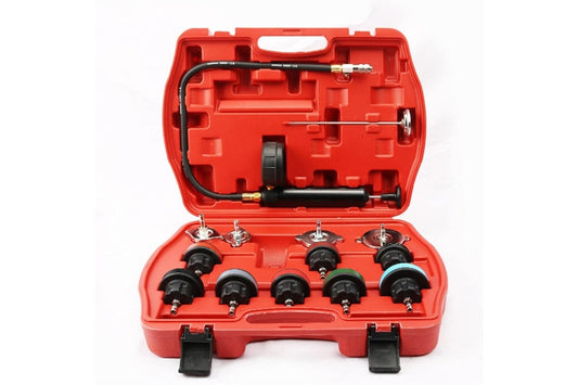 Universal Cooling System Radiator Pressure Tester Gasket Test Kit Leak Detector