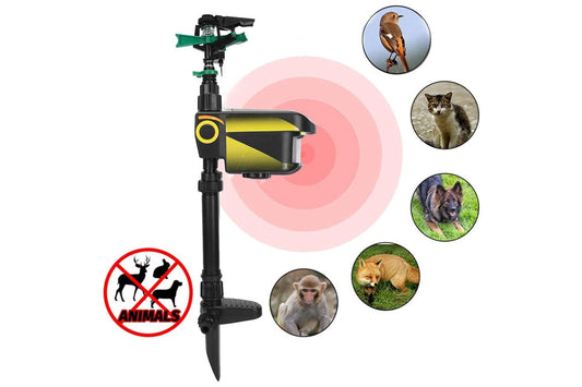 Motion Activated Garden Sprinkler Solar Powered Animal Repeller Water Jet