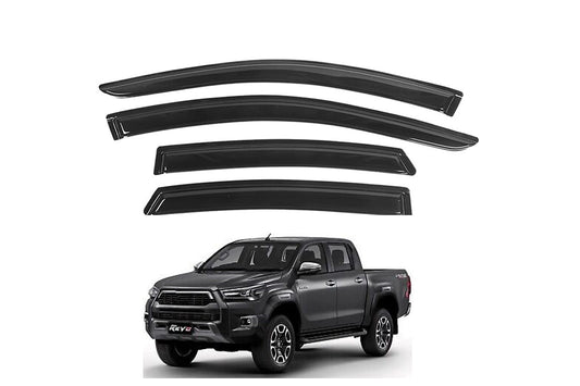 Door Visor / Weather Shield / Monsoon Guard To Suit Toyota HILUX 2015-2021