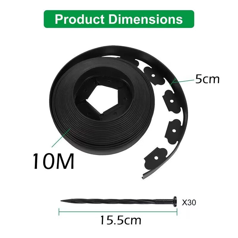 Flexible No-Dig Lawn Edging 10M