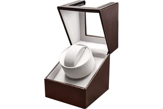 Automatic Quad Watch Winder Wood Display Box Motor Rotation Storage