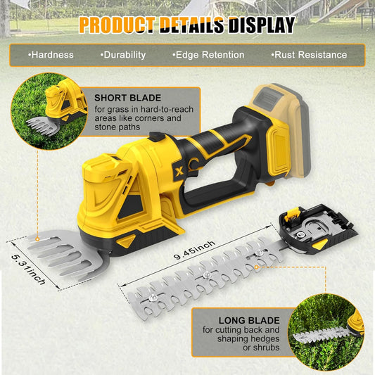 Cordless Hedge Trimmer 2 in 1 Lawn and Shrub Shears