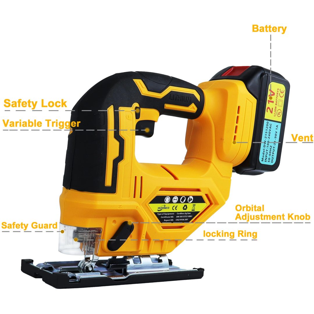 Cordless Electric Jigsaw with 2 Battery