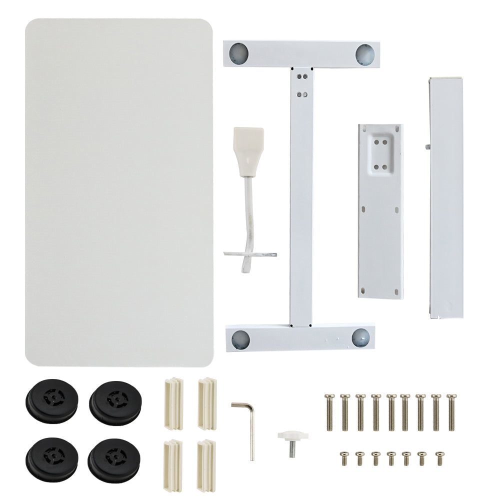 Overbed Bedside Table with Pneumatic Height Adjustment