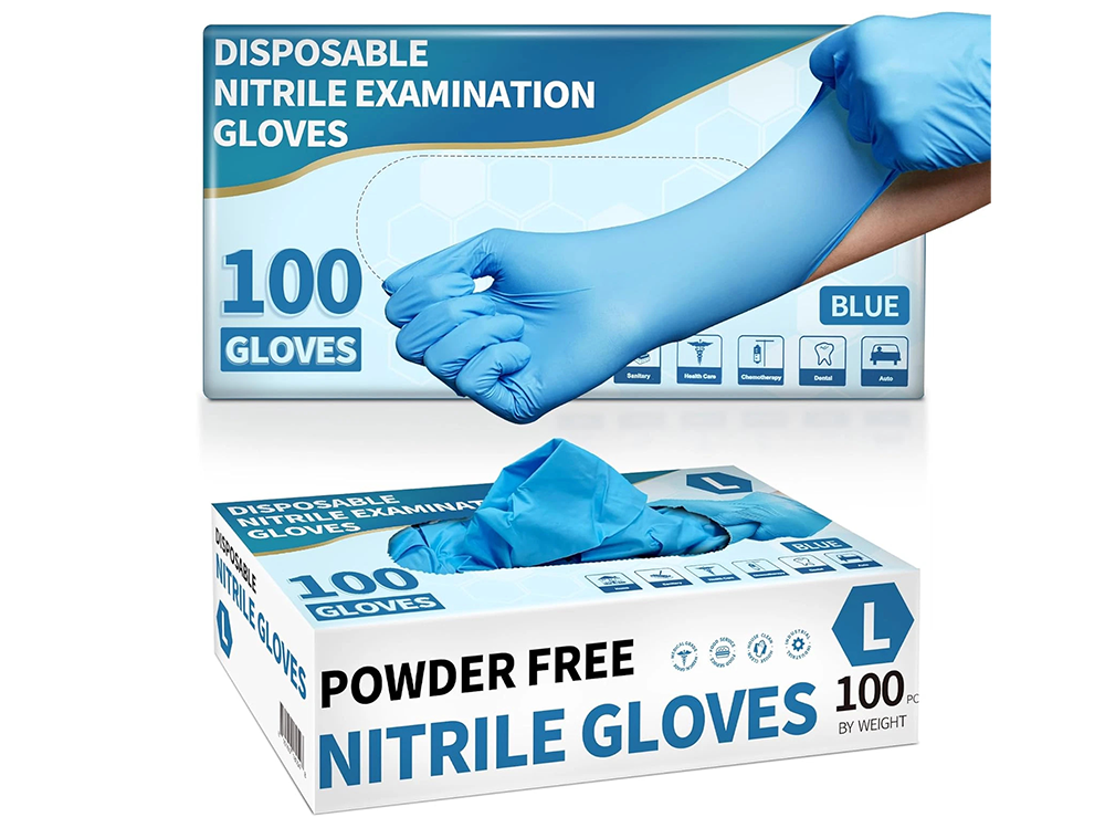 100x Disposable Nitrile Gloves Blue- Large