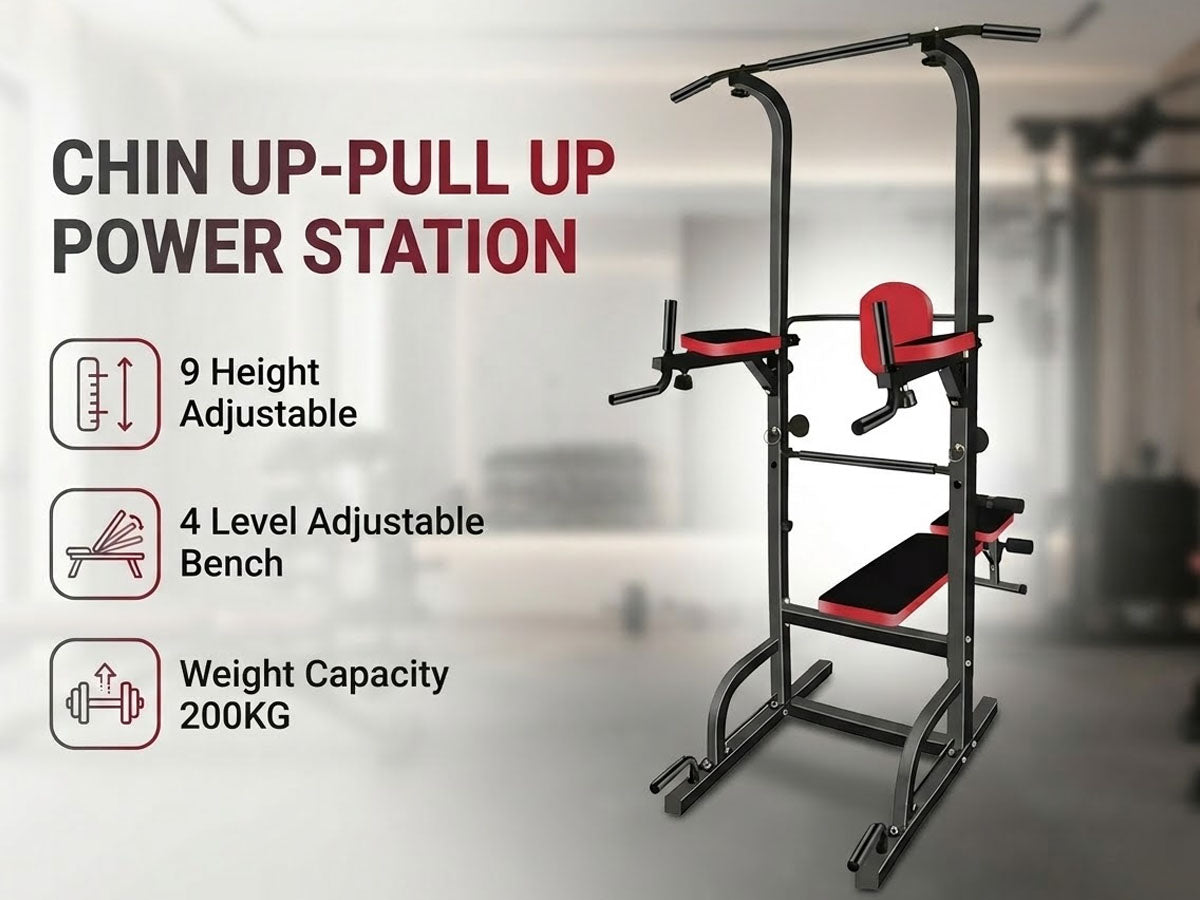 Power Tower Dip Station – Heavy Duty Multi-Function Strength Training Tower