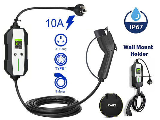 Portable EV Charger Type 1 Charger 10A - 9M
