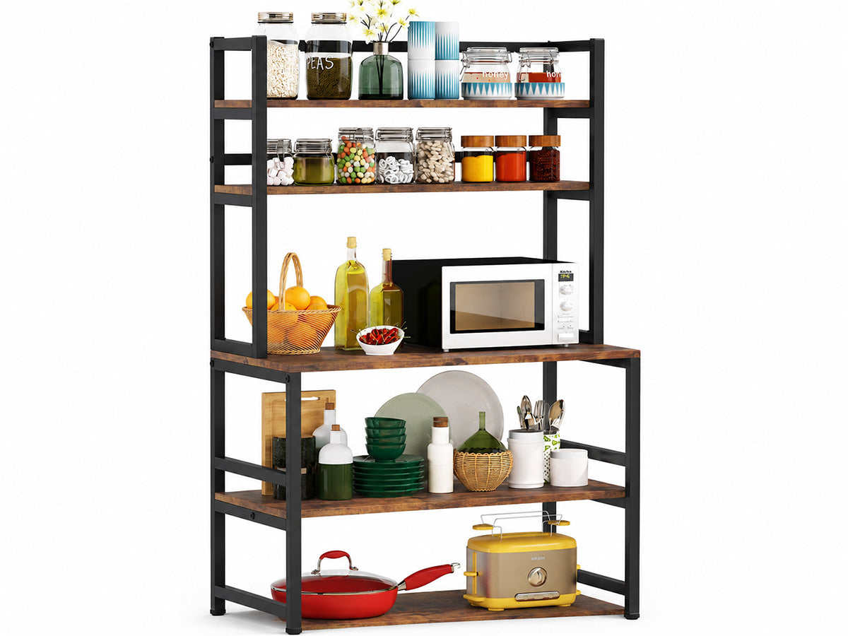 5-Tier Kitchen Rack with Microwave Storage Shelf 80cm x 169cm