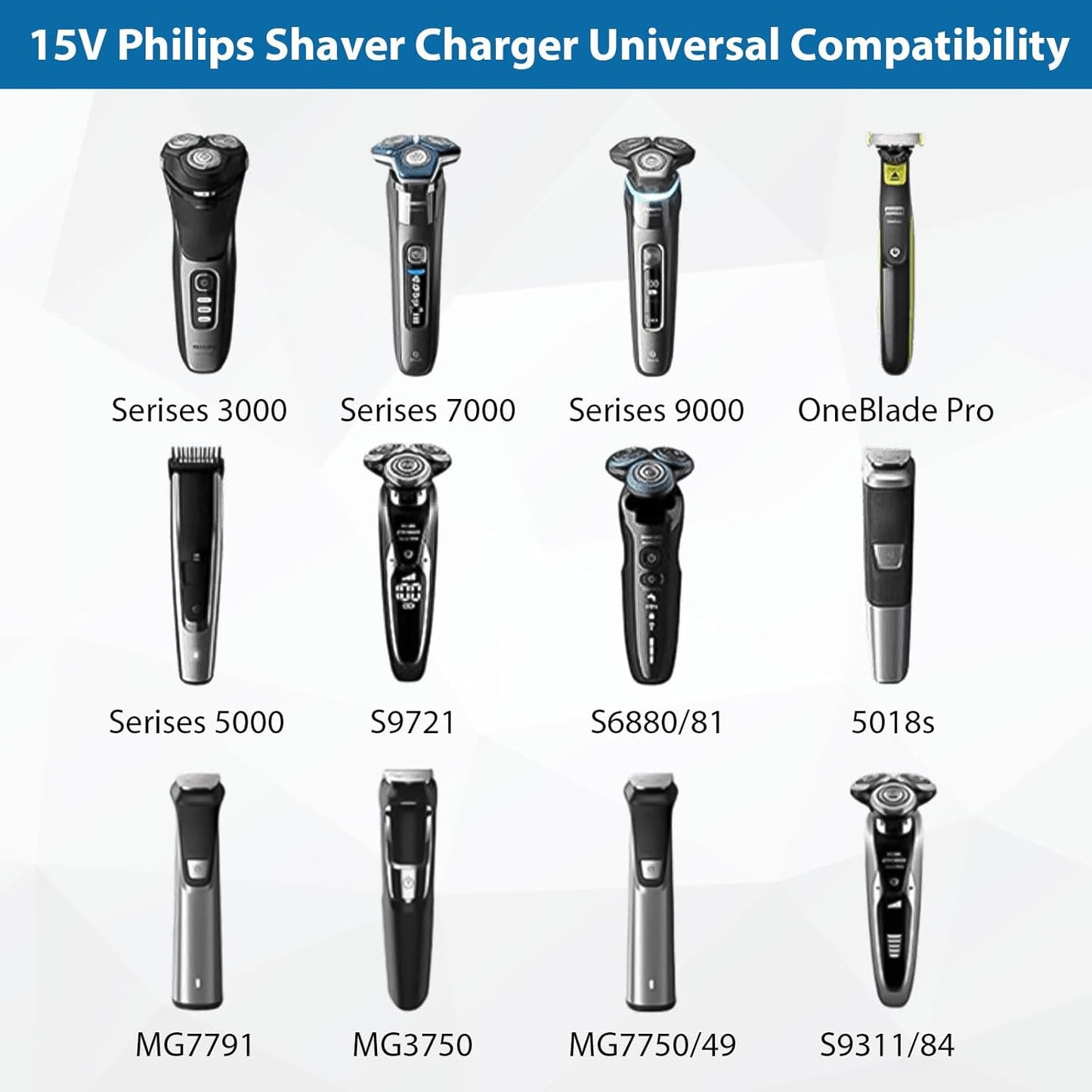 USB Charger Cable for Philips Shaver 15V