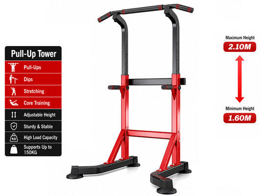 Power Tower Pull-Up & Chin-Up Station – Adjustable Workout Equipment