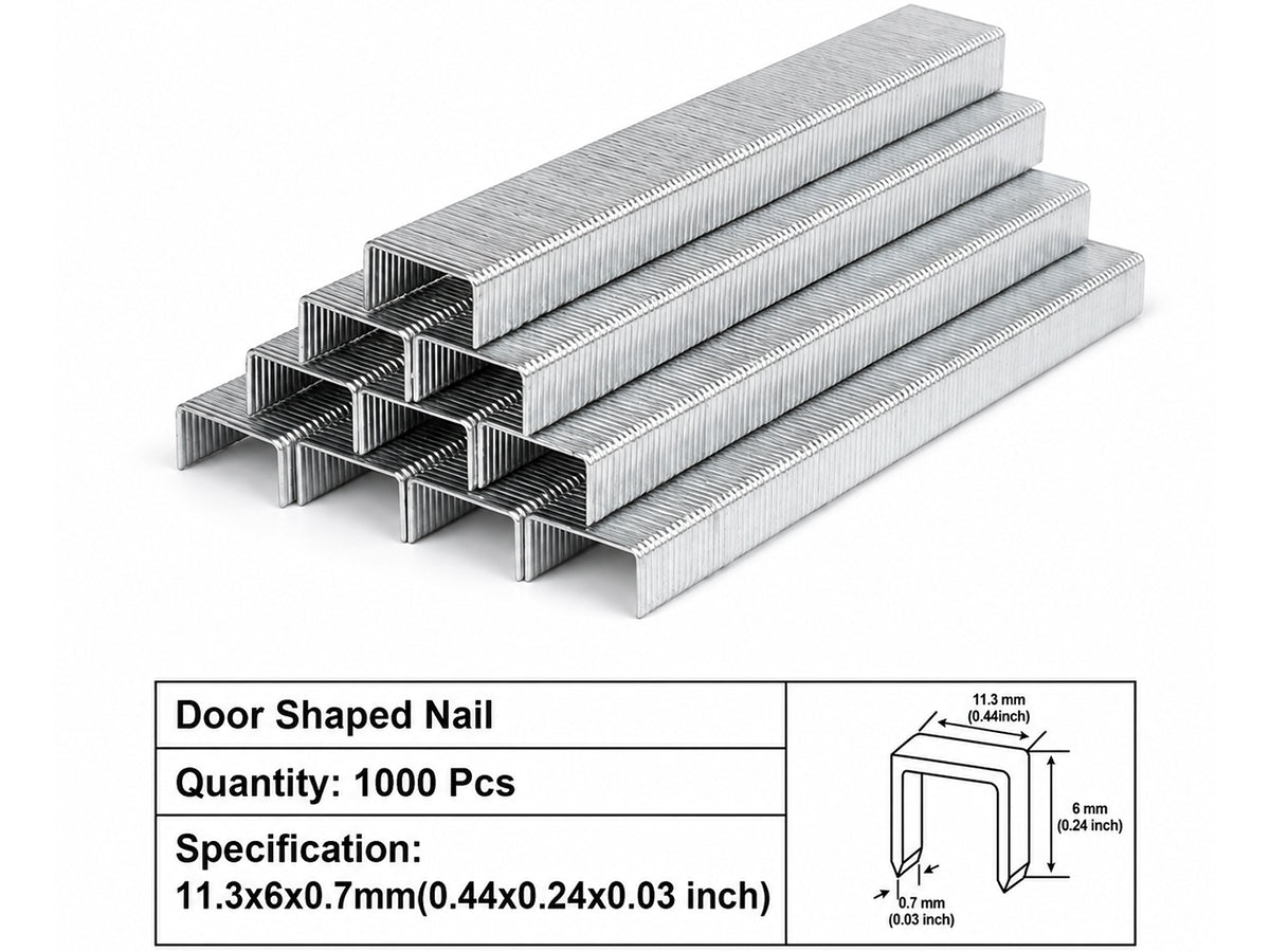 1000Pcs U-Shaped Staples Nails For Staple Gun Stapler Furniture
