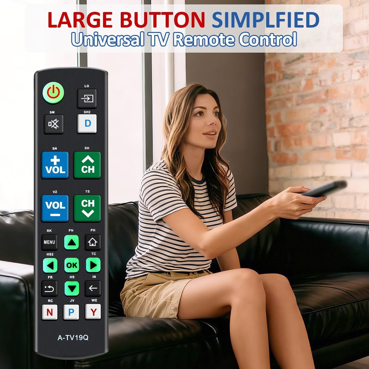 Universal Big Button TV Remote Replacement