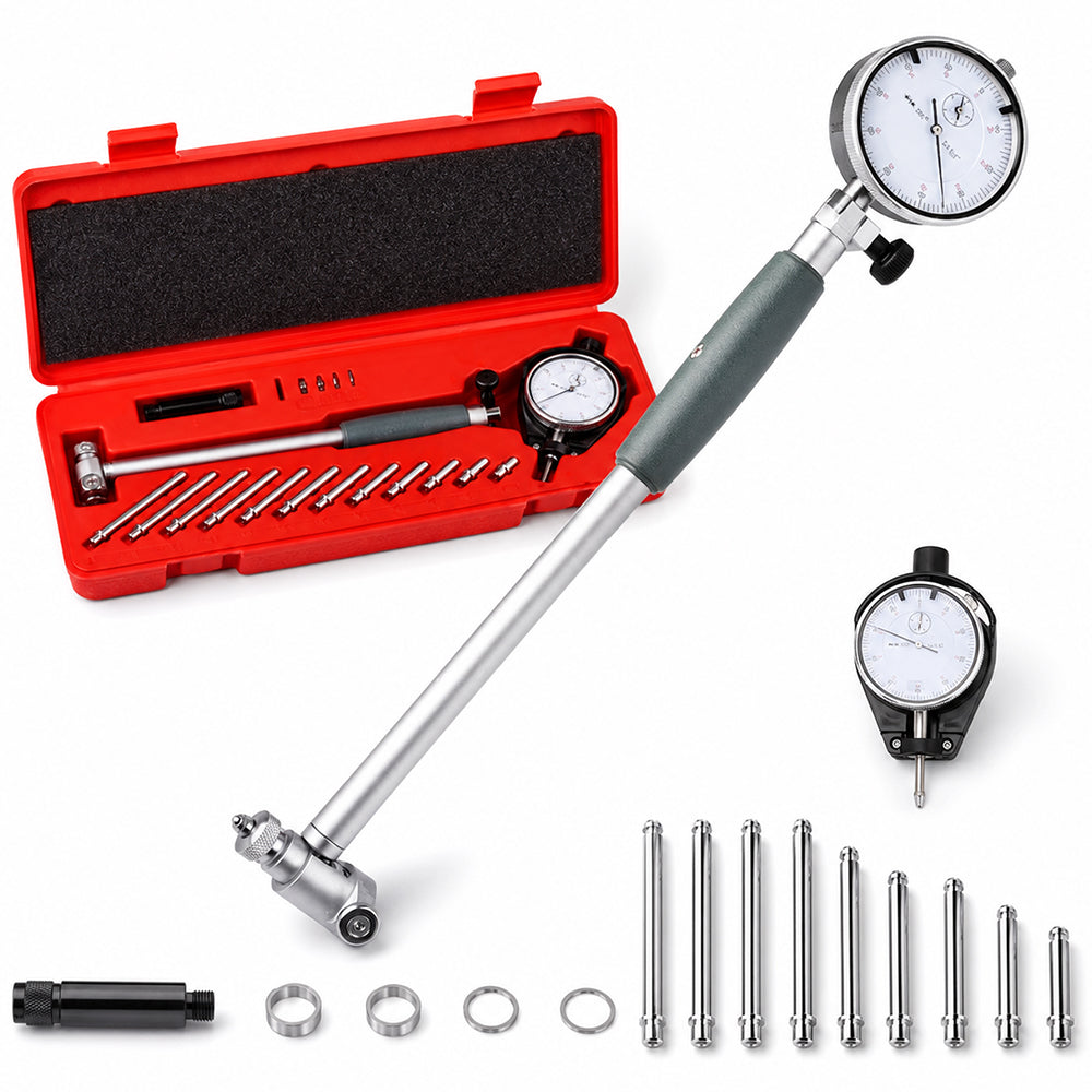 Dial Bore Gauge 50-160mm, Inner Diameter Measuring Tool with Bridge Guard