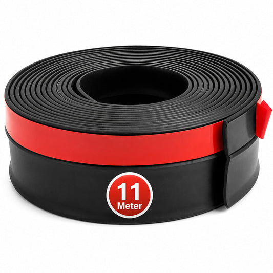 11M Garage Door Seal - Weatherproof Bottom Seal PVC Rubber Garage Door Threshold Seal