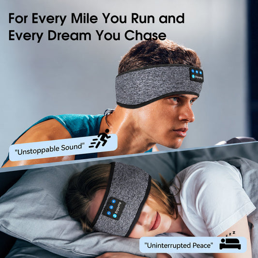 Bluetooth 5.2 Sleeping Headphones Headband Sports Wireless Earphones Music Sleeping Eye Mask Sleep Earbuds for Side Sleepers Workout Running Cool Unique Gifts