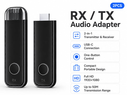 2026 Upgraded Wireless HDMI Transmitter and Receiver, Support 4K Decode 1080P Output