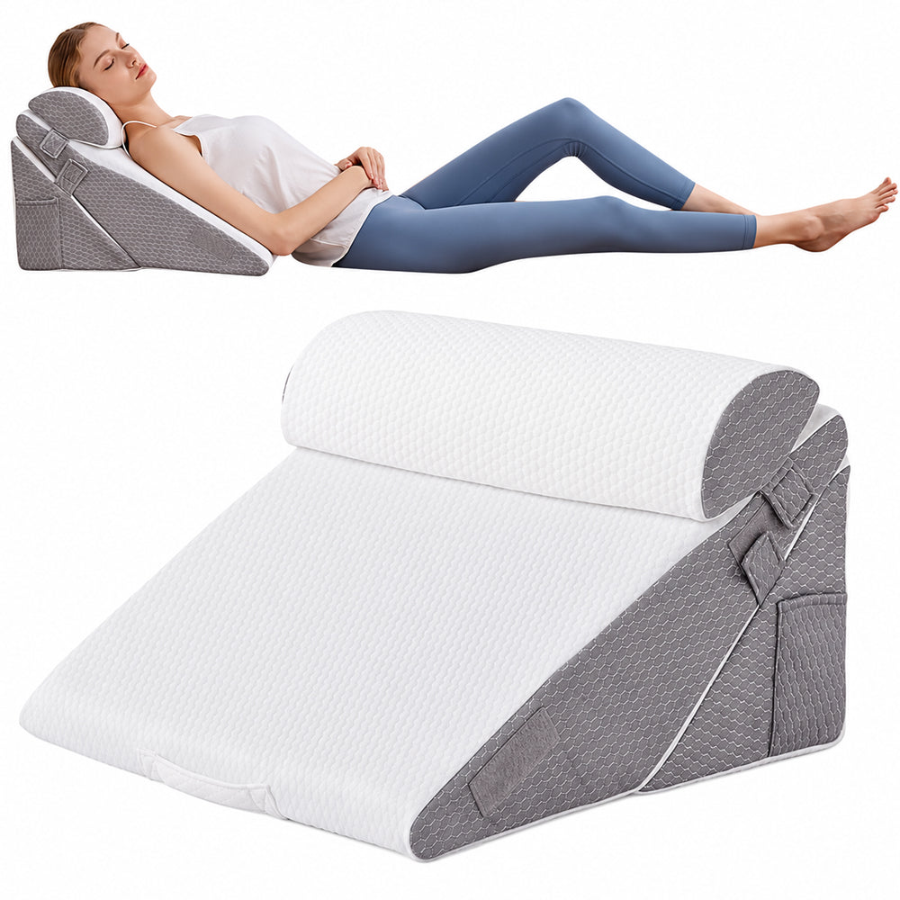 3Pcs Wedge Pillow Set for After Surgery Bed Wedge Pillow for GERD Snoring