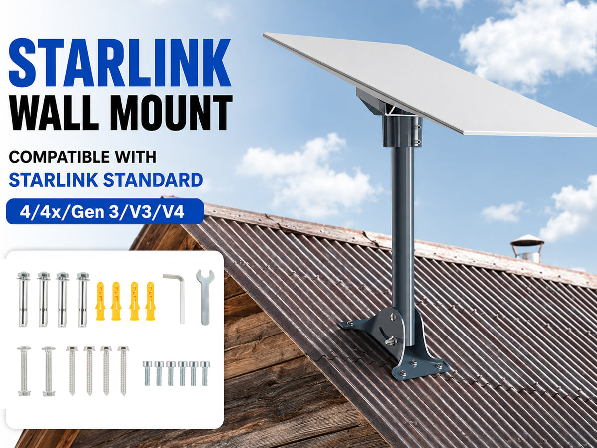 Gen 3 Mount for Starlink, 360 deg Rotatable Roof & Wall Mount for V3 V4 4X Starlink