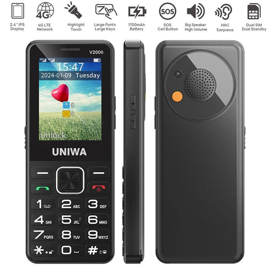 Unlocked Elderly Mobile Phone for Seniors, SOS Button, Big Button