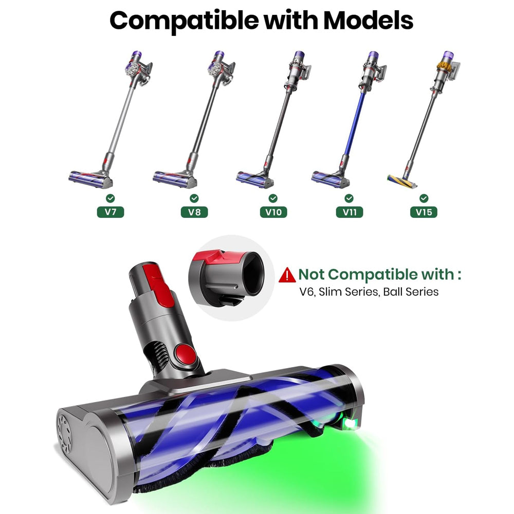 Quick-Release Vacuum Head Compatible with Dyson V7 V8 V10 V11 V15 Vacuum