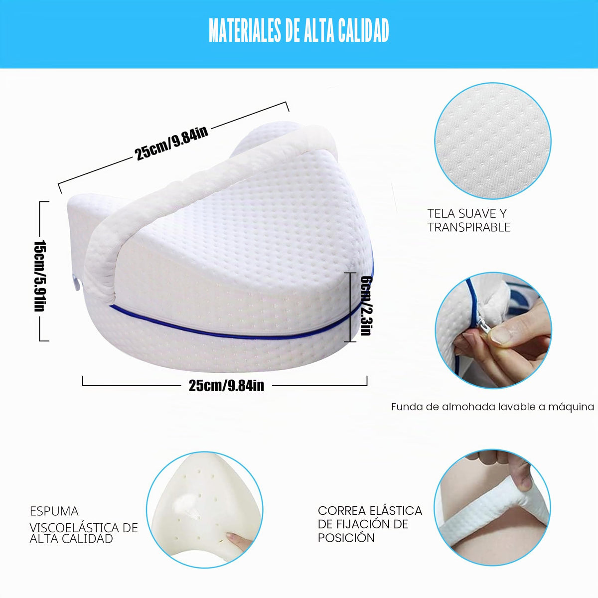 Orthopaedic Body Alignment Leg Pillow - Ergonomic Contoured Design for Knee, Hip & Spine Support During Sleep