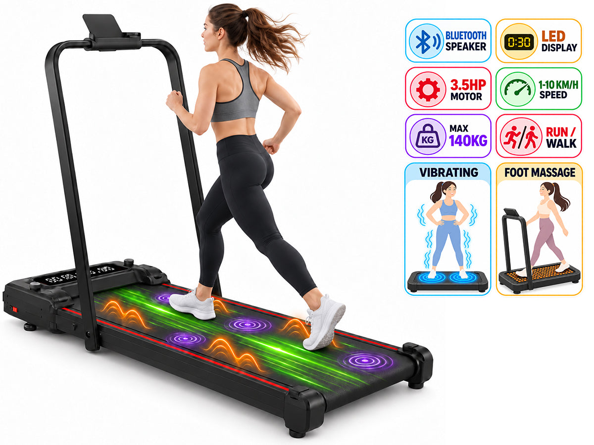 Compact Motorised Treadmill - 140kg, Bluetooth, 3.5HP
