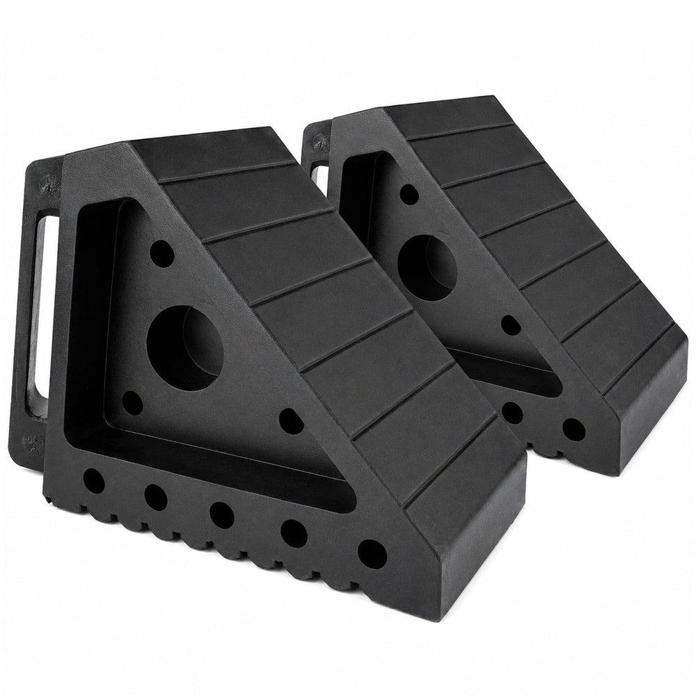 LARGE Safety Wheel Chocks – 2-Pack Heavy-Duty Non-Slip Vehicle Tire Stops