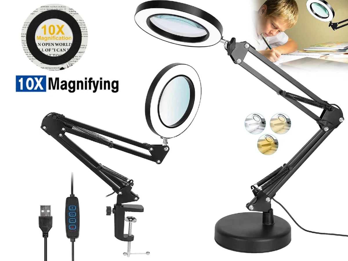 10 x Magnifying Desk Lamp LED Magnifier