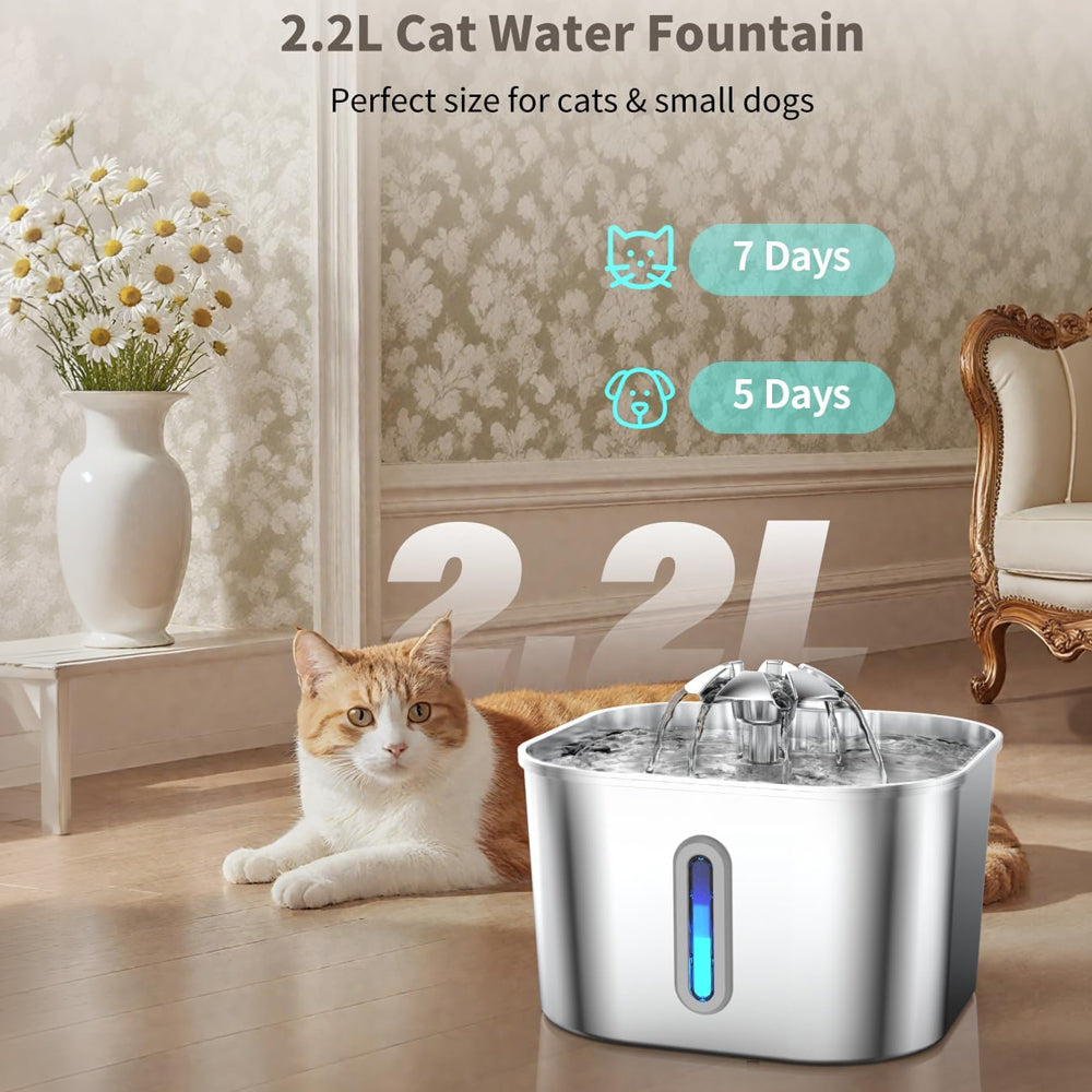 Cat Water Fountain Stainless Steel