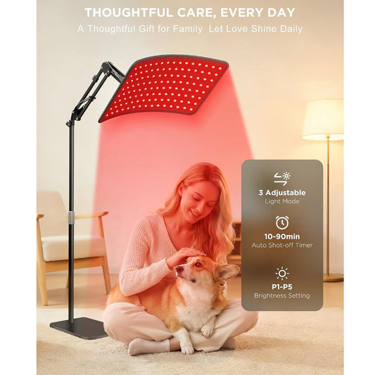 LED Red Light Therapy Lamp With Stand