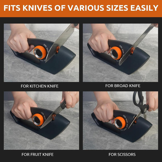 Adjustable-Angle Knife and Scissor Sharpener