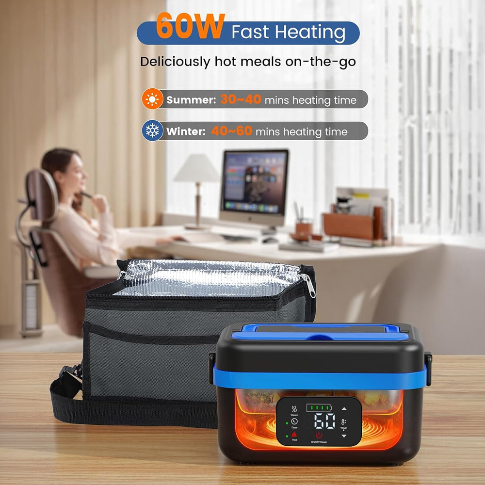 Portable Self Heating Electric Lunch Box Food Warmer