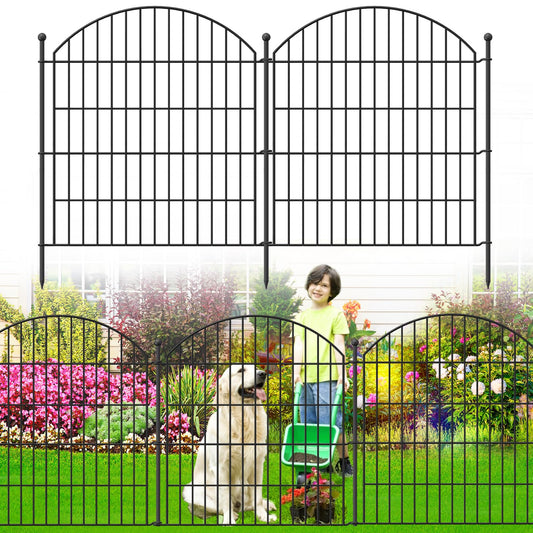 10 Pack Metal Garden Barrier Fence Animal Fence Panels,Garden Border