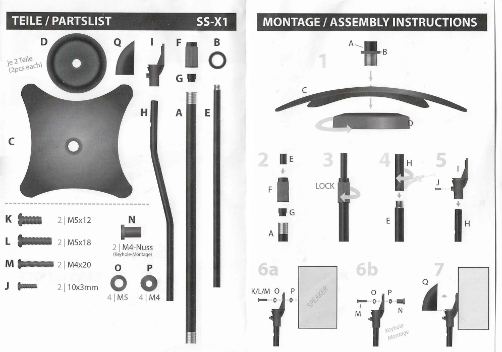 Speaker Stand Set of 2 Floor Stand Mount