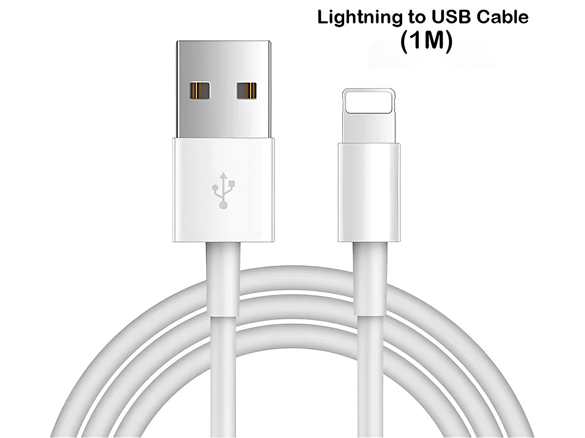 1 Meter USB Charging Cable For iPhone iPad White
