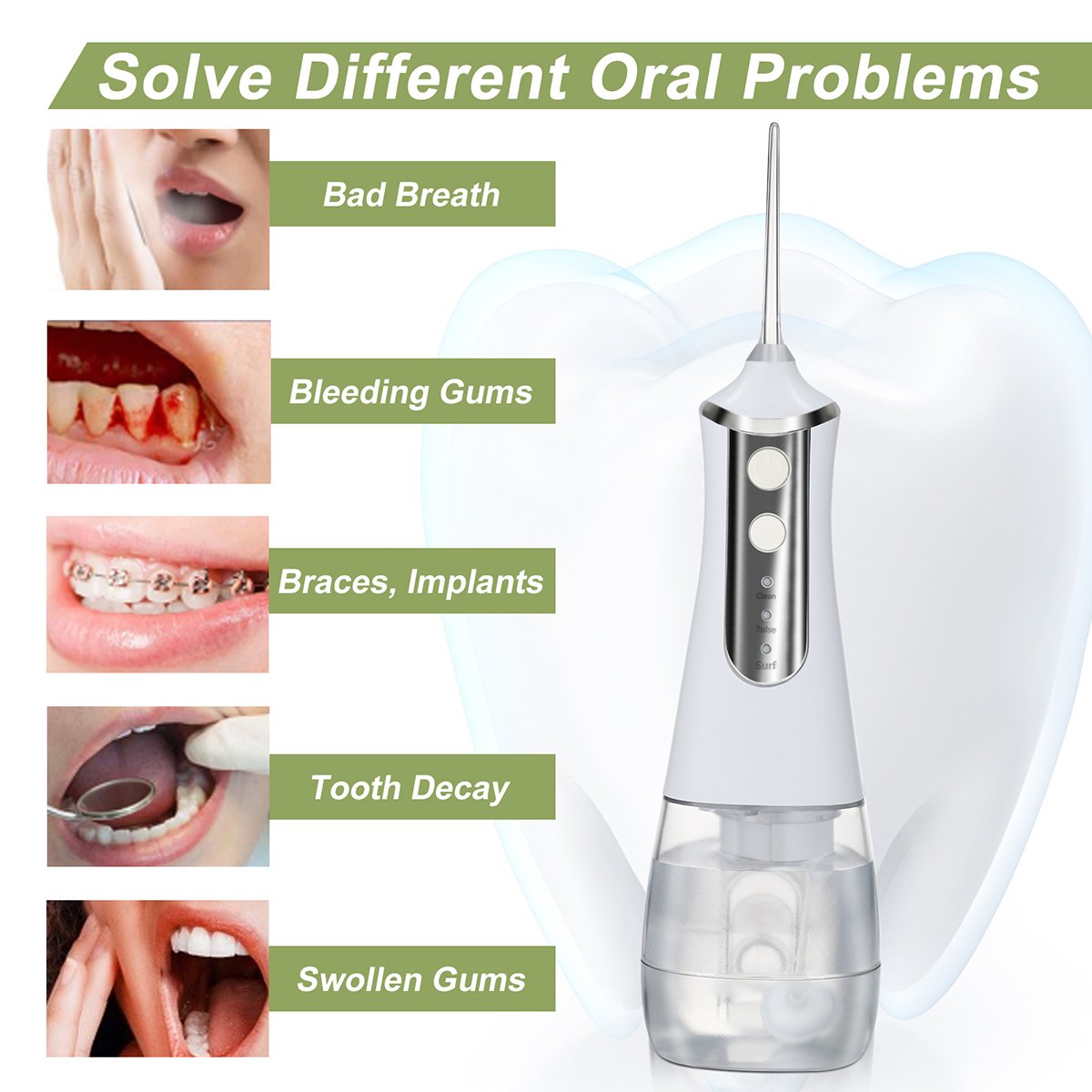 Water Flosser Cordless Teeth Cleaner