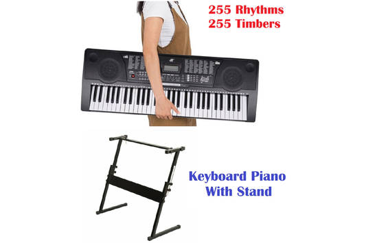 61 Key Electronic Keyboard Piano and Piano Stand