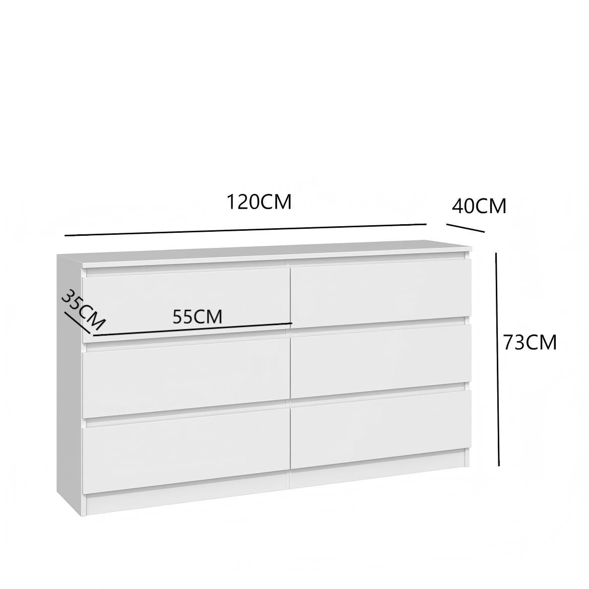 6 Drawer Lowboy