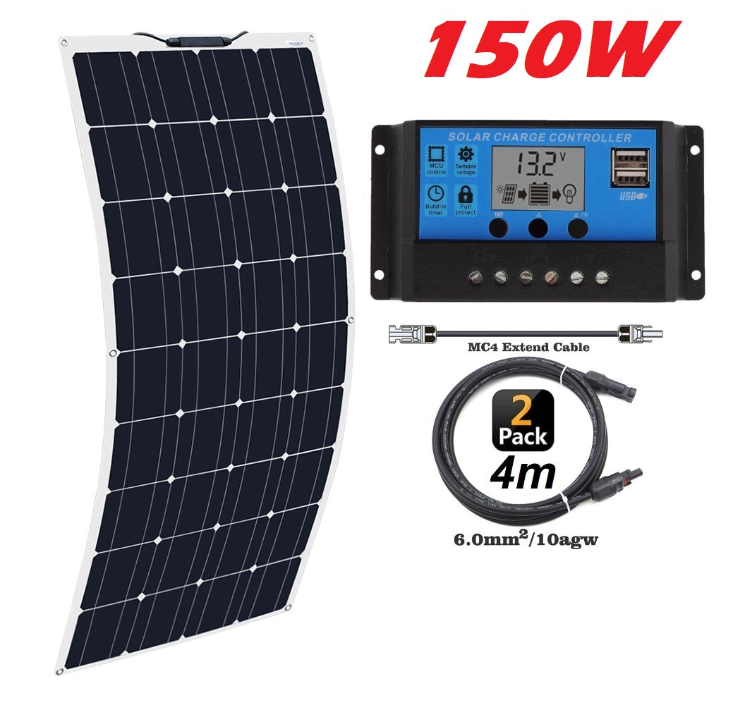 150W 18V Solar Panel Flexible Monocrystalline