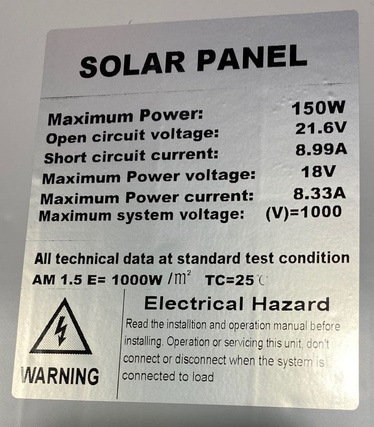 150W Solar Panel Kit