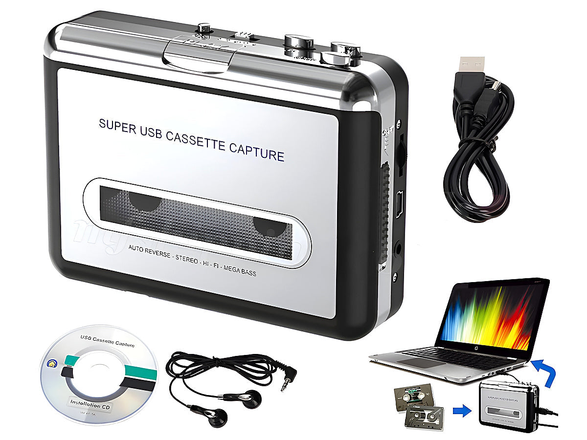 USB Cassette Player and Tape to MP3 Converter
