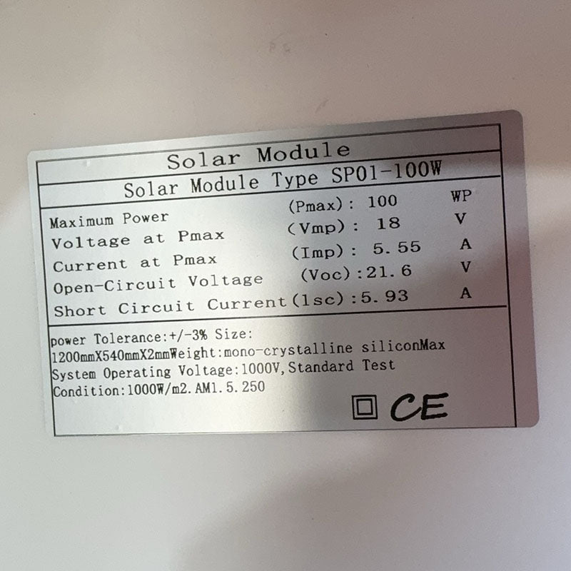 100W Solar Panel with Solar Controller
