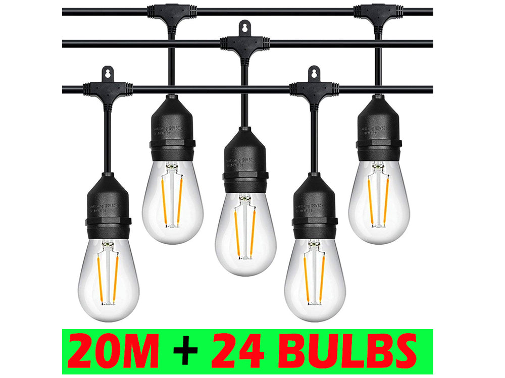 Festoon Light String Lights 20M 24 LED Bulbs