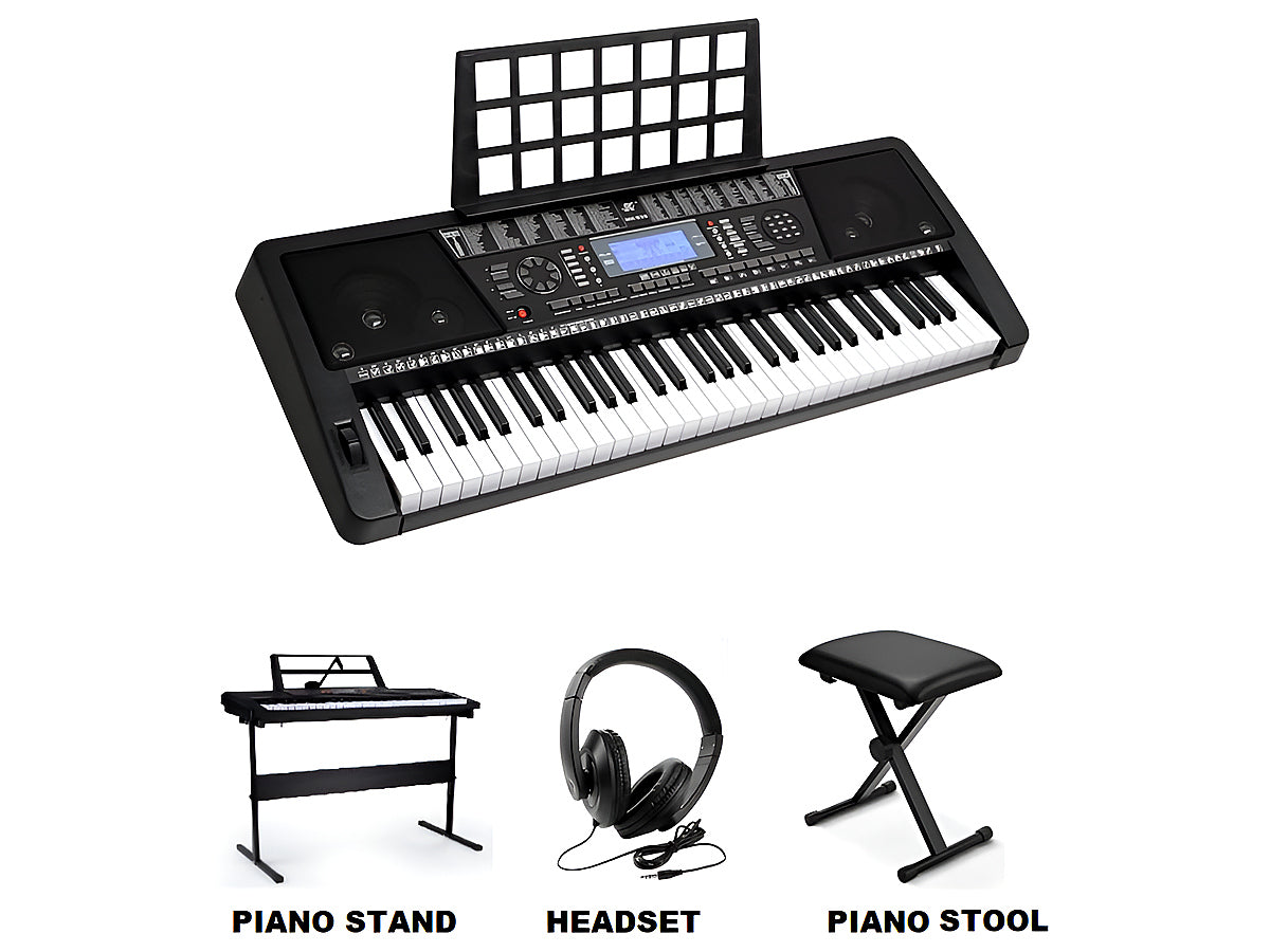 Electronic Piano Keyboard Piano with Stand Headphone and Stool
